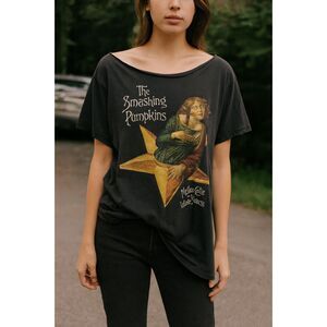 Vintage Smashing Pumpkins Mellon Collie Black T Shirt Tee Top Women's Size Large